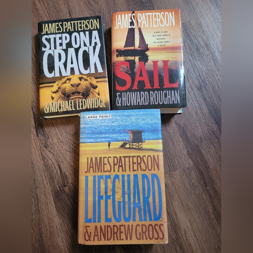 💚💚3 Listings for $15💚💚 James Patterson 3 book bundle large print hardcover